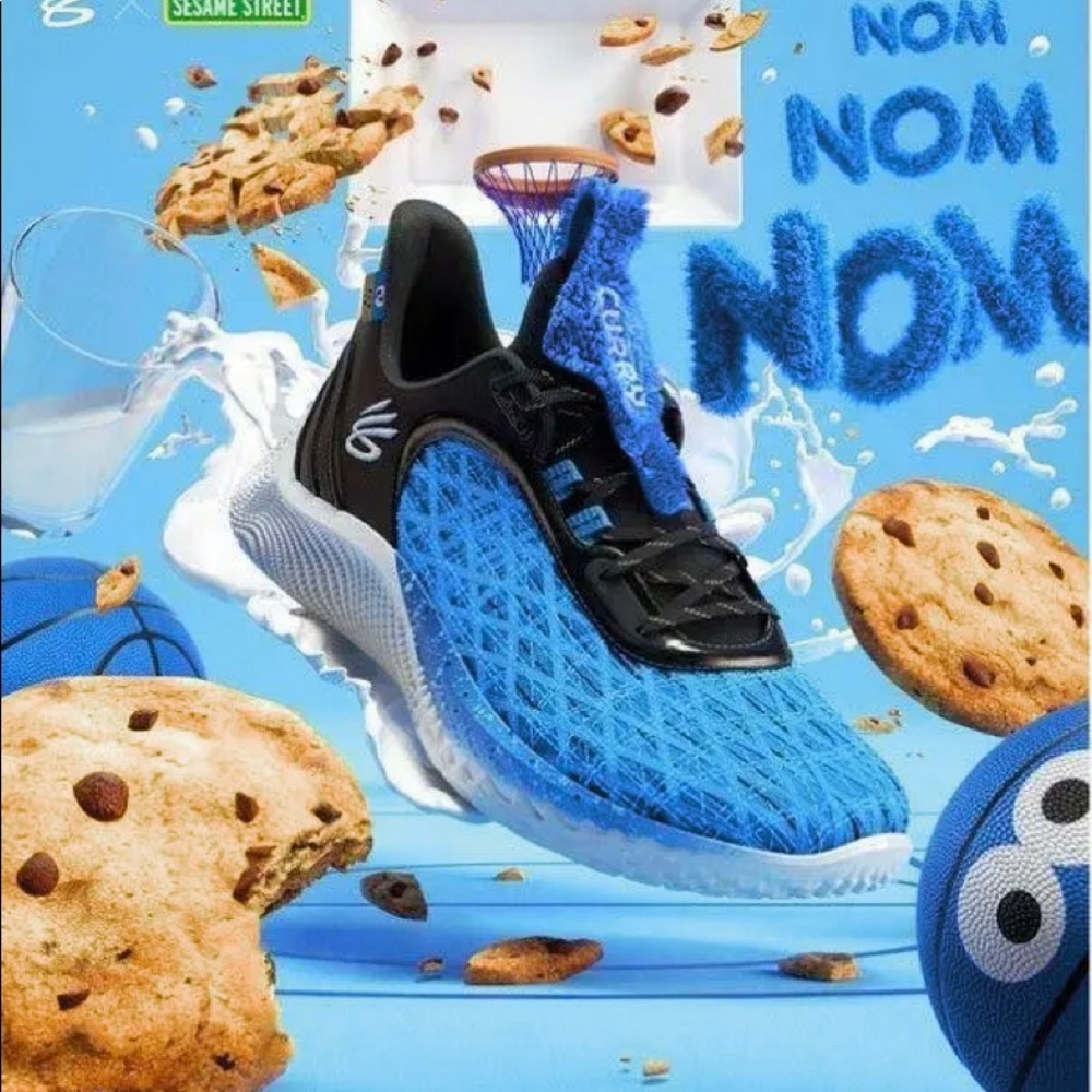 ***SOLD*** Stephen Curry. Cookie Monster. UA Sesame Street x Curry Flow 9